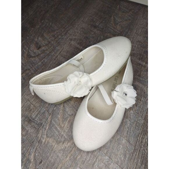 Carter's white flower flats - Picture 2 of 5